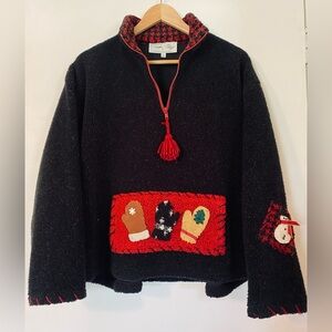 Tasha Polizzi T.P. Saddleblanket & Co. Cozy Holiday Winter Christmas Sweater L